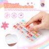 Saviland Press on Nails for Kids 7-day Styling: 168PCS Kids Press on Nails for Girls Colorful Patterns Full Cover Short Square Fake Nails False Nail Art Set Gifts 8-12 Years Easter Child Home DIY