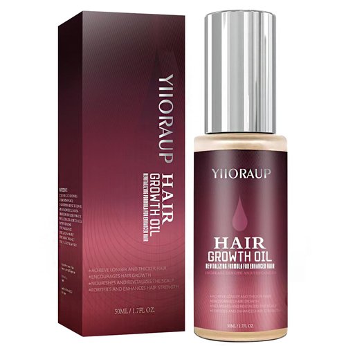 Hair Growth Serum with Castor Oil, Biotin, and Rosemary Oil - Hair Loss Treatment for Thicker, Longer, and Healthier Hair