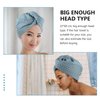 Healifty Fast Drying Towel Cotton Fiber Hair Towel Wrap 2Pcs Ultra Absorbent Hair Quick Drying Towel Reusable Shower Caps Women Hair Fast Drying Hat for Bathroom Microfiber Bath Towels