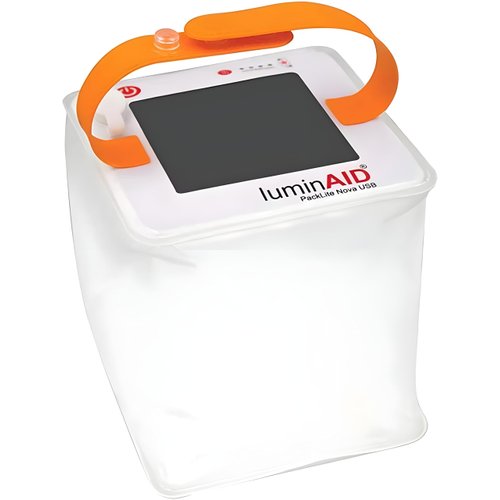 LuminAID Solar Camping Lantern - Inflatable LED Lamp Perfect for Camping, Hiking, Travel and More - Emergency Light for Power Outages, Hurricane, Survival Kits - As Seen on Shark Tank