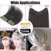 12pcs Wig Clip with Safety Pins, 10-Teeth Hair Extension Snap Invisible Wig Combs to Secure Wig No Sew Chunni Grip Dupatta Clips for Girls Women Wig Headscarf Hijab & Tikka (Black, Gold)