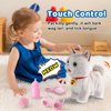 Walking Cat Set Interactive Talking Cat Toy Kitten Repeat What You Say Robot Cat Toy for Girl Singing Dancing Touch Control Cat with Leash Wagging Tail Nodding Plush Electric Ragdoll Kitty Cat for Kid
