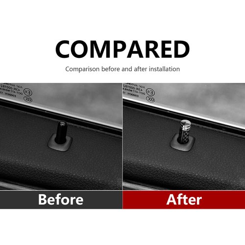 4PCS Car Door Lock Knob Carbon Fiber Door Lock Bolt Pin Cover Stick Set Vehicle Door Pull Pins Door Bolt Truck Pickup Interior Accessories