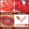 MIELIKKI 2-In-1 Double-ended Plumping Lip Gloss, Shiny Glossy Liquid Lipstick, Hydrating Lip Oil, Dewy Finish, High Shine, Long-Lasting, Moisturizing, Not Fade, PERCEPTION