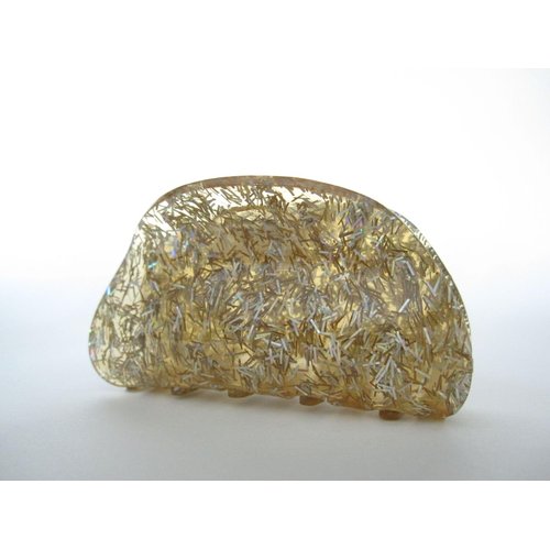 Generic Gold colorful glitter marbled hair claw clip