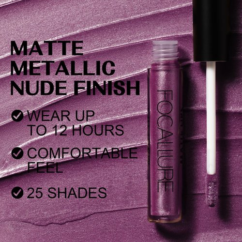 FOCALLURE Ultra Matte Liquid Lipstick,Longwear Rich Lip Colors,Easy to Create a Sexy Lips with High-grade Formula,Long Lasting Waterproof Lipstick Make Up,JAZBERRY
