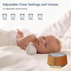 BGOVERSS White Noise Sound Machine with 14 Soothing Sounds and 10 Levels Night Light for Sleeping, 5 Timers and Memory Feature Plug in Sound Machine for Nursery Baby Kids Adults, Zebra Wood
