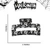 Halloween Hair Clips for Women Girls Black Claw Clip Skull Pattern Hair Claw Clips Non-Slip Hair Clamps Cute Halloween Hair Accessories Halloween Party 1PCS