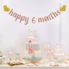 MonMon & Craft Happy 6 Months Banner / Baby Half Year Old Birthday Party Decorations / Baby Shower / Happy 6 Months Party Supplies Rose Gold