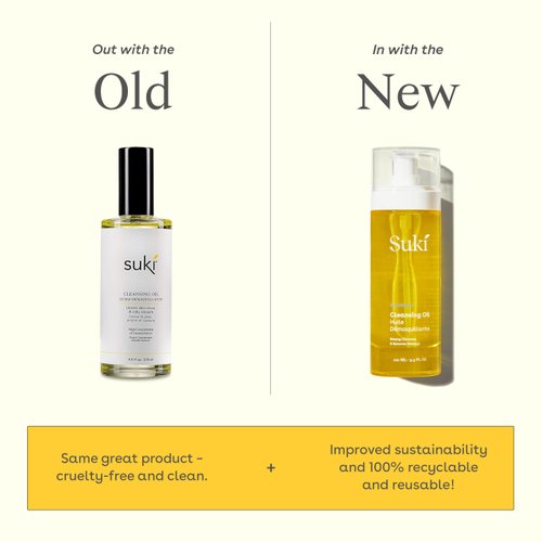 Suki Cleansing Oil 4 Fl Oz, Makeup Remover, Facial Cleanser, Prevents Breakout and Hydrates