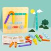 Keeygo Letter Number Construction Puzzle Educational Stacking Blocks Toy Set Shape Color Sorter Pegboard Game