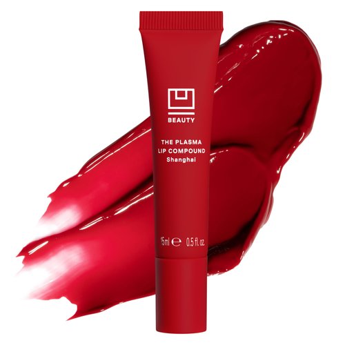 U Beauty The PLASMA Tinted Lip Compound - Anti-Wrinkle & Anti-Aging Treatment - Shimmery Plumping Lip Gloss, Hyaluronic Acid, Shea Butter, Salicylic Acid & Peptides Deeply Hydrate, Shanghai - 15 mL