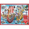 Cobble Hill 1000 Piece Puzzle - DoodleTown: Viking Voyage - Sample Poster Included