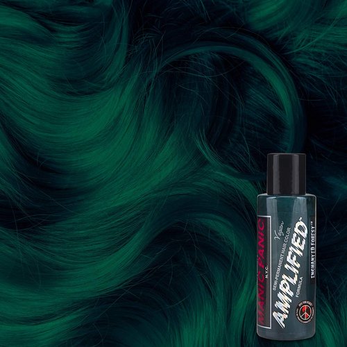 MANIC PANIC Enchanted Forest Hair Color - Amplified - Semi-Permanent Hair Dye - Deep, Teal Green With Blue Undertones For Dark & Light Hair, Vegan, PPD & Ammonia-Free, For Coloring Hair on Men & Women