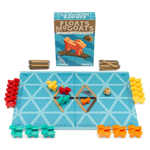 Hootenanny Games Floats McGoats Board Game | Build a Raft & Save Your Goats | Perfect for Family Games | 2-4 Players, Ages 10+