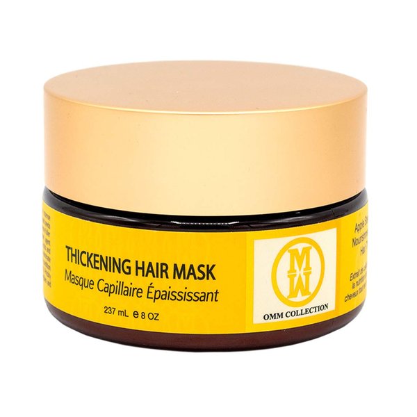 OMM Collection Natural Hair Thickening Mask - Treatment For Hair Loss Prevention & Thinning - Hydrating Hair Mask for Dry & Damaged Hair, Boost Hair Growth, Stimulates Hair Follicles, All Hair, Vegan