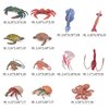 Sea Ocean Marine Animal Model Playsets 13 PCS Octopus Squid Crab Shrimp Hermit Crab Sea Turtle Action Figure Desktop Decoration Collection Party Favors Toys for Boys Girls Kids 5 6 7 8 Year Old