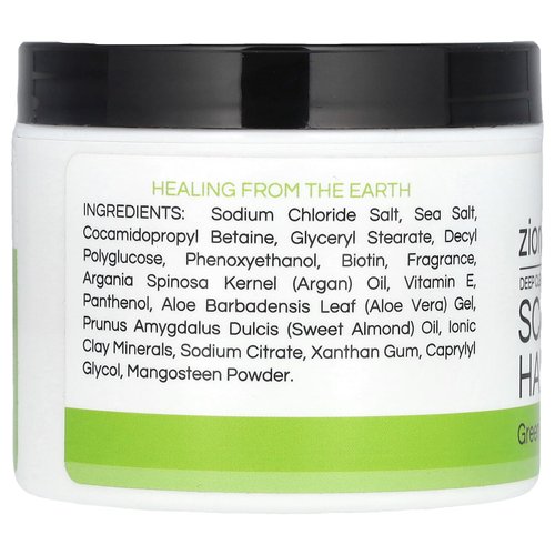 Zion Health Deep Cleansing Scalp & Hair Scrub with Argan Oil, Green Apple, 4 oz (113 g)