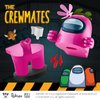 P.M.I. Among Us Action Figure | One of Four 6.7-Inch-Tall Among Us Toys + 5 Hidden Hats & Accessories| Among Us Party Favors and Playable Collectibles | Pink Crewmate Among Us Toy