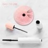 Beaupretty 1 Pc Eyelash Jade Stones Eyelash Extension Glue Pallet Holder Round Pallet Pad Resin Nail Art Plate Palette Makeup Palette (Pink)