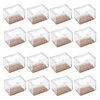 Chair Leg Caps, WarmHut 16pcs Transparent Clear Silicone Table Furniture Leg Feet Tips Covers Wood Floor Protectors, Felt Pads, Prevent Scratches, (Rectangle)