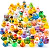 JOYIN 30 Pcs Rubber Ducks, Random Assortment Ducks Bulk with Mesh Carry Bag, Mini Rubber Duckies for Toddler Baby Bath Toys, Kids Bath Pool Toys Birthday Gifts Party Favors