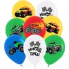 Monster Truck Theme Birthday Party Decorations Monster Truck Balloons Wheels Balloons Fire Balloons Happy Birthday Truck Shaped Balloons for Girls Boys Birthday Baby Shower Wedding Party Supplies