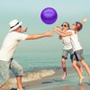 GCQJOQ 6 Pcs 9 Inch Inflatable Bouncy Balls with Hand Air Pump for Indoor Outdoor Play Balls (Purple)