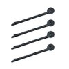 50 Pcs Hair Bobby Pins Hair Clips with Blank Round Tray Hair Pins Hairpin Cabochons Bases for DIY Crafts Black