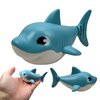 Blue Shark Wind Up Bath Toys for Kids and Toddlers Ages 4-8, Sea Animals Pool and Water Table Toys, Fun Shark Bath Toy, Pool Themed Birthday Decorations, Classroom Prizes, Easter Wind Up Toys