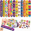 48 Mexican 24PCS Fiesta Temporary Tattoos Sticker 24PCS Slap Bracelets Perfect for Themed Birthday Party Favors Baby Showers or Classroom Rewards Ideal Decor and Gifts for Girls and Boys