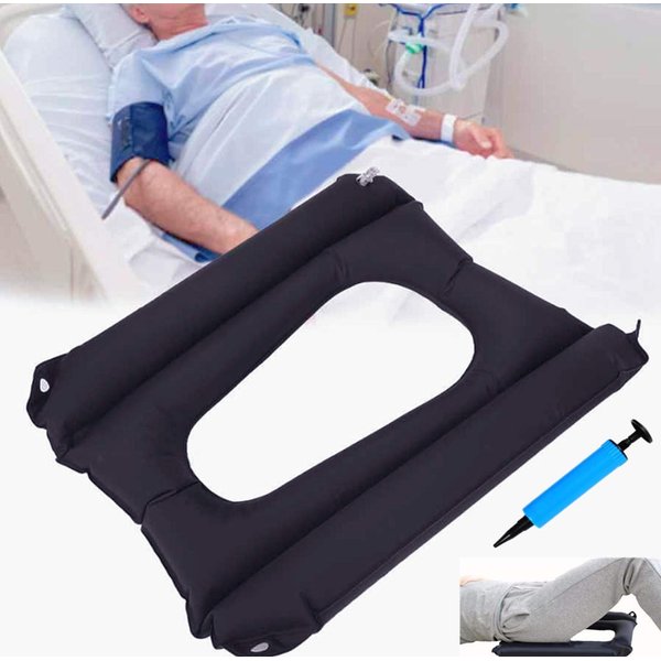 SunMelt Inflatable Cushions, Breathable Nursing Anti-Bedsore Seat Pad for Bedridden Disabled Elderly for Pain Relif, Use for Toilet Chair, Wheelchair, Shower Chair (PVC)