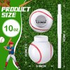 Baseball Ball Shape Cups Bulk with Straws and Lids, 10oz Plastic Reusable Baseball Party Cups Ball Shape Cups Party Favors for Kids Birthday Competition Sport Fans Player Theme Party Supplies (12 Pcs)