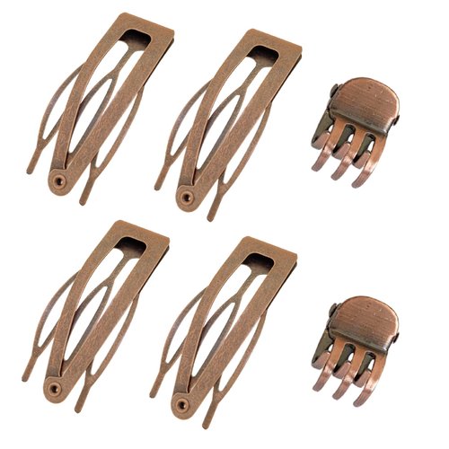 Hann 24 Pieces Double Grip Hair Clips + 2 Claw Hair Clips Metal Snap Hair Clips Hair Barrettes fo...