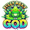 Fully Rely On God Temporary Tattoos, Set of 50, Frog Design