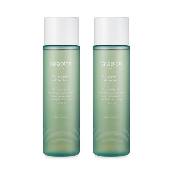 RATAPLAN Water Parsley Calming Toner 2 Pack - Korean Skin care,Reduce skin heat, Hypoallergenic Soothing Toner