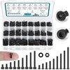 SATANTECH 1590Pcs M3 Screw Assortment Kit,M3 Screw Kit,M3 Button Head Screws and M3 Socket Head Screws,12.9 Grade M3 Internal Hex Screws,Assorted Black M3 Screws & M3 Bolts and Nuts