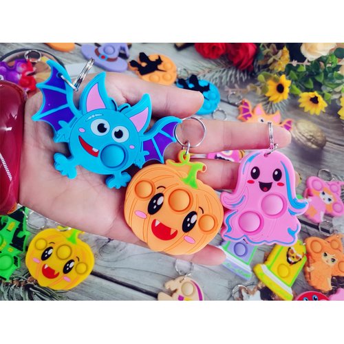 Roaqua Bulk 30 Packs Push Fidget Bubble Mini Pop Fidget for Teens and Kids,Small Birthday Halloween Party Favors Supplies and Classroom Student Prizes Gifts