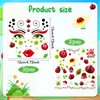 HOWAF 4 Sheets Ladybug Face Tattoos Black & Red Lady Bug Face Tattoos for Women Girls Makeup, Spring Season Ladybug Temporary Tattoos for Beetle Party Birthday Supplies ladybug Costume Accessories