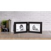 Malden Double Horizontal 4x6 Picture Frame - Wide Real Wood Molding, Real Glass - Black