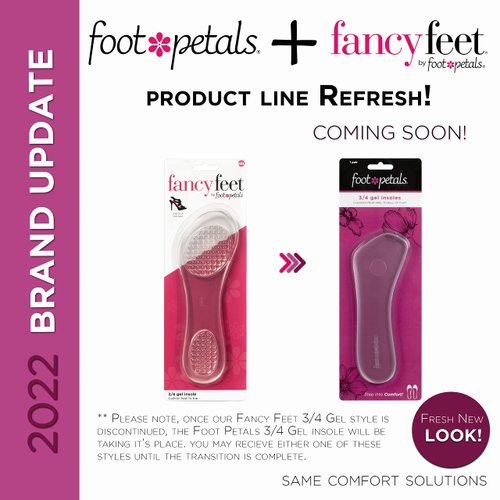 Foot Petals Women's ¾ Insole Comfort Cushion, Clear Gel, One Size