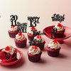 30PCS Black 13th Birthday Cupcake Toppers Glitter Thirteen Happy 13th Straight Outta 2011 Cupcake Picks for Cheers to 13 Years 13th Birthday Anniversary Party Decorations Supplies