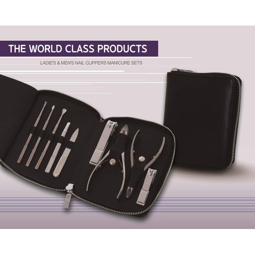 Korean Nail Clipper! World No. 1. Three Seven (777) Travel Manicure Grooming Kit Nail Clipper Set (9 PCs, 274AP), Made in Korea, Since 1975