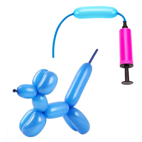 100Pcs 260 Balloons Long Balloons Animals Twisting Balloons Latex Balloon Garland for Birthday Wedding Party Decorations (Blue)