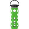 Lifefactory 22-Ounce BPA-Free Glass Water Bottle with Classic Cap and Protective Silicone Sleeve, Moss