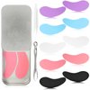 FWUNYVN 5Pairs Reusable Under Eye Patches, Silicone Under Eye Masks with Tin Box, Reduce Wrinkles and Fine Lines, Pair with Metal Eye Cream Applicator