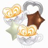 GeRRiT Latte Coffee Balloons Latte Coffee Themed Balloons for Coffee Party Supplies Coffee Party Favors Coffee Birthday Party Decorations 5pcs