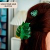 URRYKID Leaf Claw Clip, 3.5 Inch, Hair Grip - Women's Spring/Summer Hair Accessories, Strong Hold for Thick Thin Hair (4 Pieces)