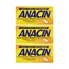 ANACIN Fast Pain Aspirin Tablets, 100 Tabs (Pack of 3)