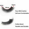 SUNWELL False Eyelashes 12mm Mink Lashes Natural Look Cat Eye Faux Mink Lashes 3D Fluffy Soft Luxury Volume Fake Lashes 10 Pairs Pack